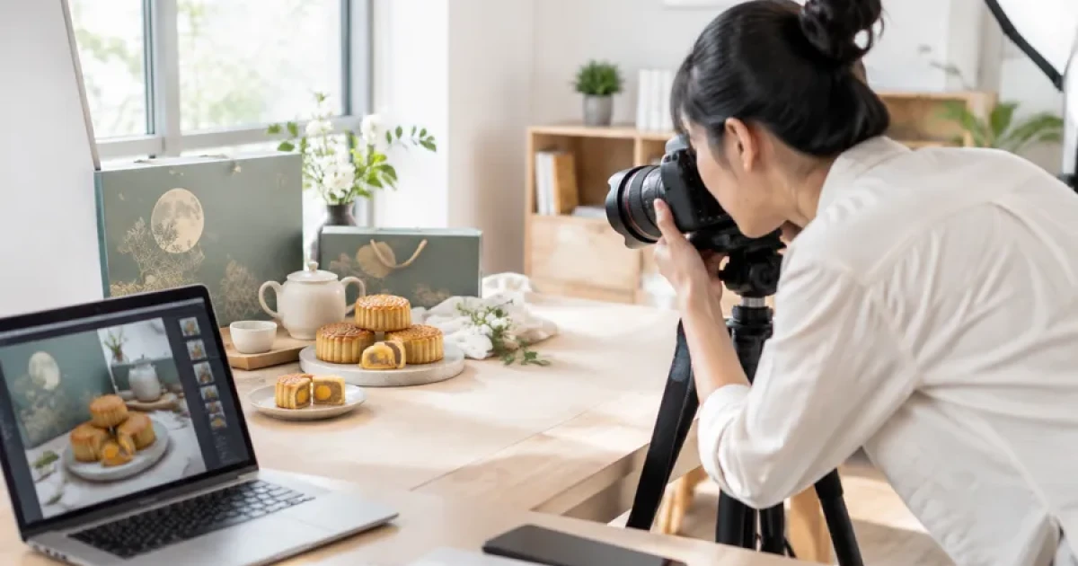 Chụp hình bánh trung thu chuyên nghiệp cho catalogue và quảng cáo